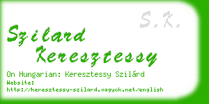 szilard keresztessy business card